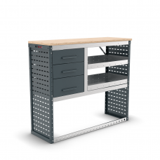 Worktop Module - 3 Drawer/ 2 Shelf Unit - 1250w x 435d x 1050h 